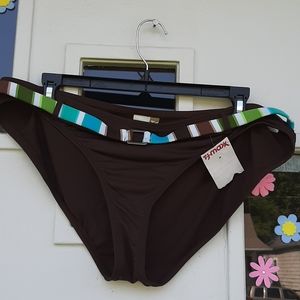 NWT 2Bamboo swim bottoms size Large
